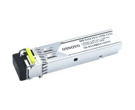 Оптический SFP модуль OSNOVO Ethernet, PoE SFP-S1LC12-G-1550-1310 УТ-00015178 
