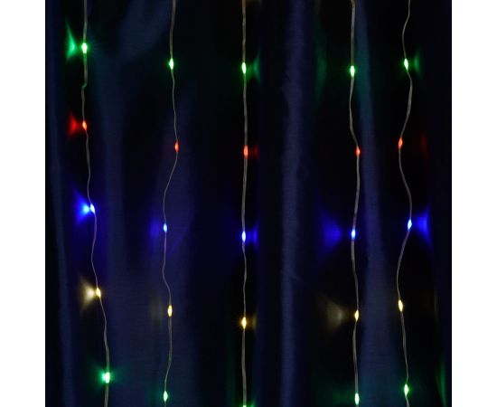 Светодиодная гирлянда FERON cl28 занавес водопад 3x3м + 3м 230v мультиколор, статичная, c питанием от сети, прозрачный шнур 48605 