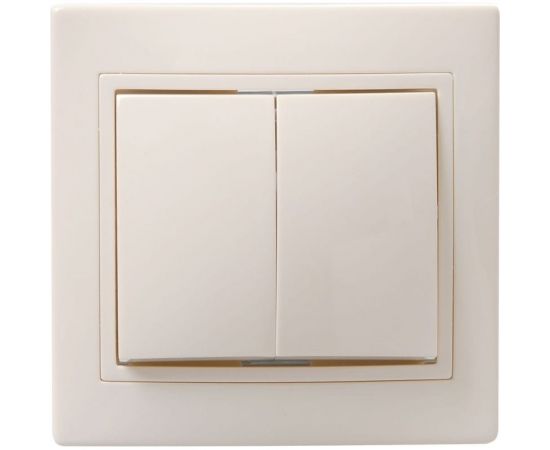 2-клавишный выключатель IEK Вс10-2-0-км 10а керамика кварта крем. EVK20-K33-10-K 