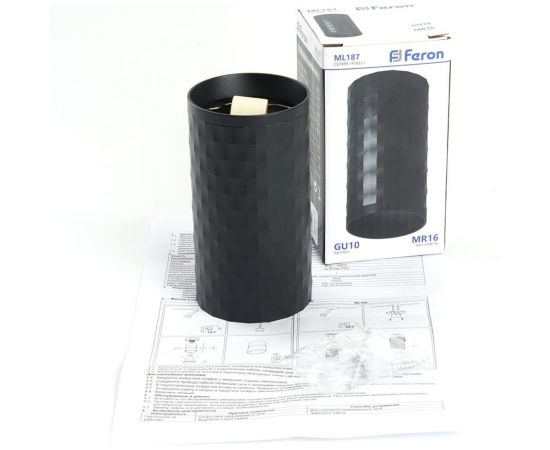 Потолочный светильник FERON ml187 barrel pixel mr16, gu10, 35w, 230v, черный, 48653 – изображение 15