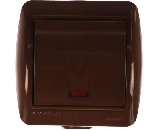 Выключатель Lezard NATA, с подсветкой, сосна, 710-0800-111 – изображение 2