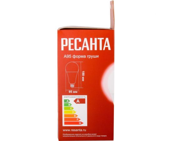 Светодиодная лампа Ресанта LL-R-A95-25W-230-4K-E27 груша, 25Вт, нейтральный, Е27 76/1/77 – изображение 2