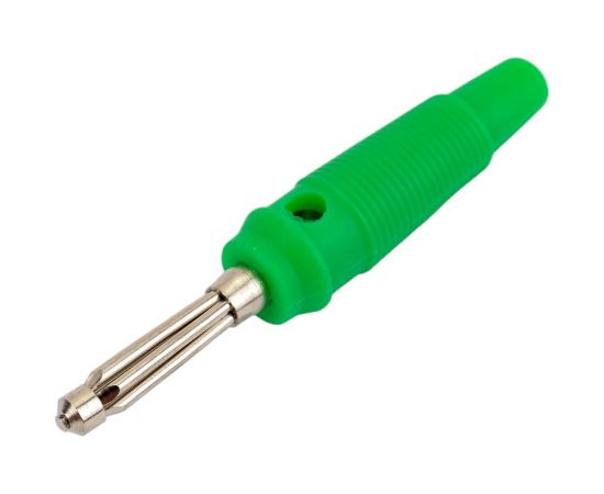 Штекер Banana Pro Legend зеленый, винтовое крепление PL2464 – изображение 2