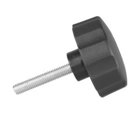 Ручка-барашек с резьбовым штифтом Tech-Krep пластик, D40, М6x20, чёрный 154200 – изображение 3