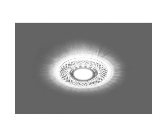 Встраиваемый потолочный светильник FERON со светодиод подсветкой, прозрач, хром, CD970 29666 – изображение 3