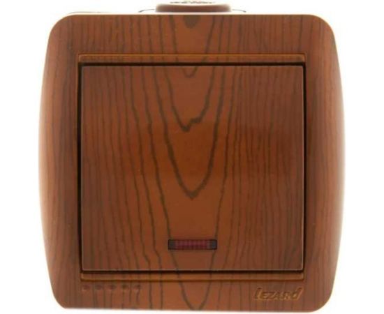 Выключатель Lezard NATA, с подсветкой, сосна, 710-0800-111 – изображение 3