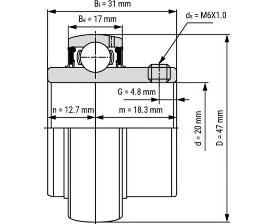Подшипник TECHNIX UC204 – изображение 3