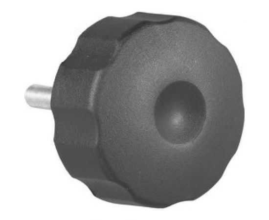 Ручка-барашек с резьбовым штифтом Tech-Krep пластик, D40, М6x20, чёрный 154200 – изображение 4