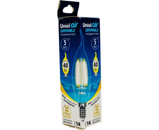 Светодиодная диммируемая лампа Uniel LED-CW35-5W/WW/E14/CL/DIM GLA01TR UL-00002863 – изображение 4