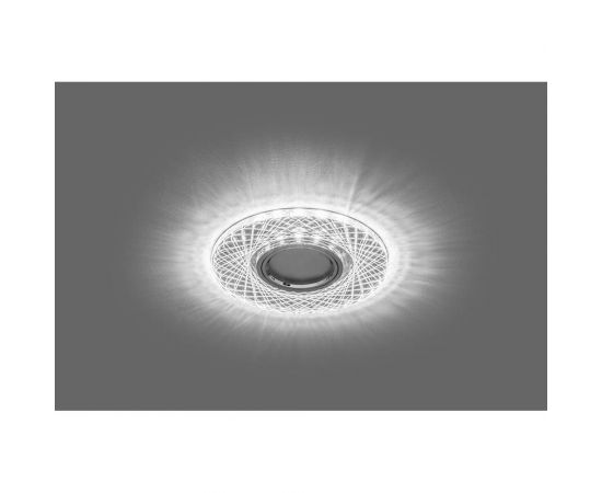 Встраиваемый потолочный светильник FERON со светодиод подсветкой, прозрач, хром, CD970 29666 – изображение 4