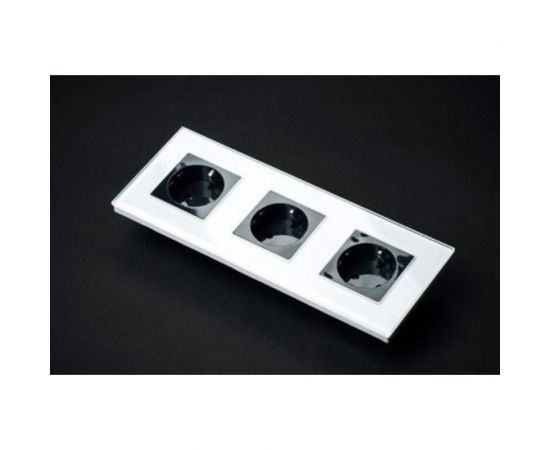 Трехпостовая рамка CGSS стеклянная, белая Эстетика GL-P103-WCG – изображение 4