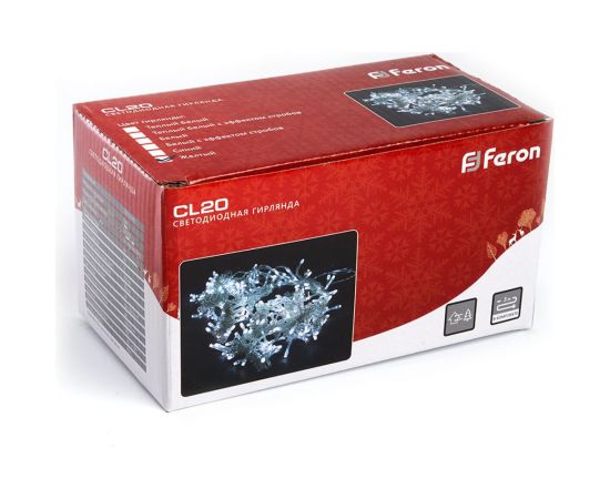 Гирлянда FERON 230V 240 LED 2700K, эффект стробов, IP44, шнур 3м, CL20 32336 – изображение 5