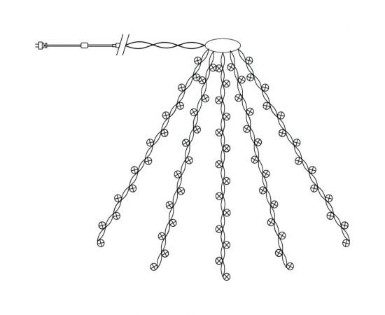 Гирлянда FERON 230V 210 LED 5000К, IP44, шнур 1,5м CL91 32375 – изображение 5