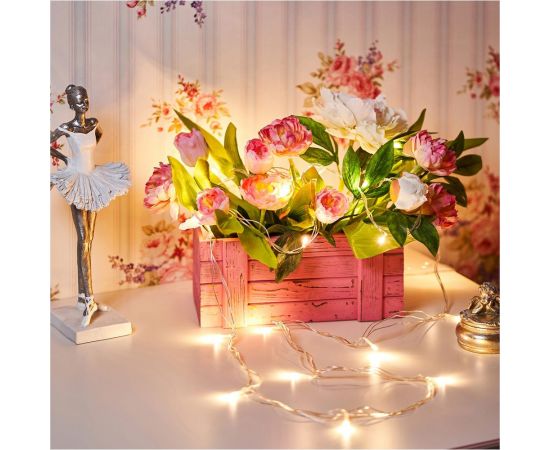 Светодиодная гирлянда NEON-NIGHT Твинкл-Лайт 8 режимов, 4м, 25 LED, прозрачный провод, тёплый белый 303-166 – изображение 8