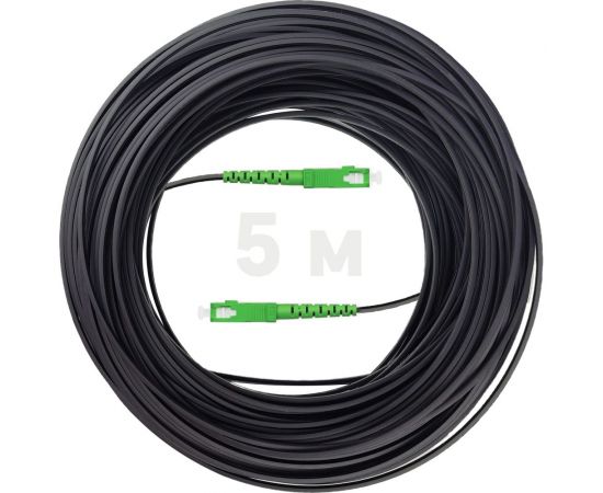 Оптический патч-корд KSC LIGHT PON SC/APC-SC/APC SM G.657A1 (9/125), FTTH drop, 32 мм LSZH - 5 м SC-SC-FRP-G657-1F-5 
