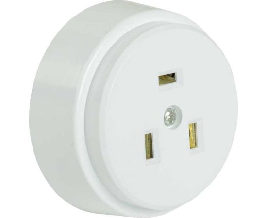 Разборная розетка для плиты IEK РПпл10-01-Ст, с заземляющим контактом, открытой установки, 32А, белая ERP10-32-01-K01 