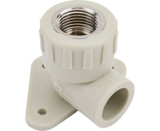 Полипропиленовый угольник Гроссис с креплением ВР 20-1/2" 0301811 