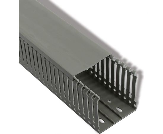Перфорированный самоклеящийся кабель-канал REXANT 60x60 серый (паз 5мм, зуб 7мм с отв.) 2 м 28-5017 