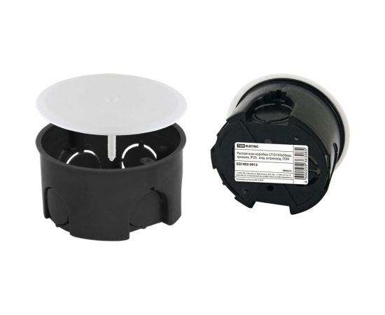 Распаечная коробка TDM СП (диаметр 103 мм; 50 мм; крышка; IP20; инд. штрихкод) SQ1402-0913 