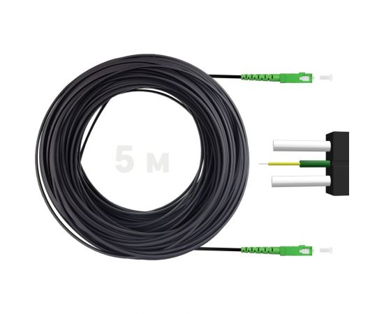 Оптический патч-корд KSC LIGHT PON SC/APC-SC/APC SM G.657A1 (9/125), FTTH drop, 32 мм LSZH - 5 м SC-SC-FRP-G657-1F-5 – изображение 2