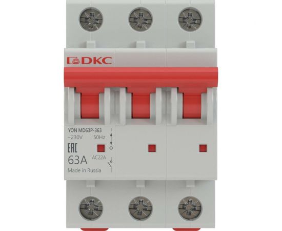 Модульный выключатель нагрузки DKC YON MD63P 3P 63А MD63P-363 – изображение 2