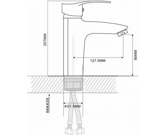 Смеситель для раковины Maxonor хром MN1070 – изображение 2