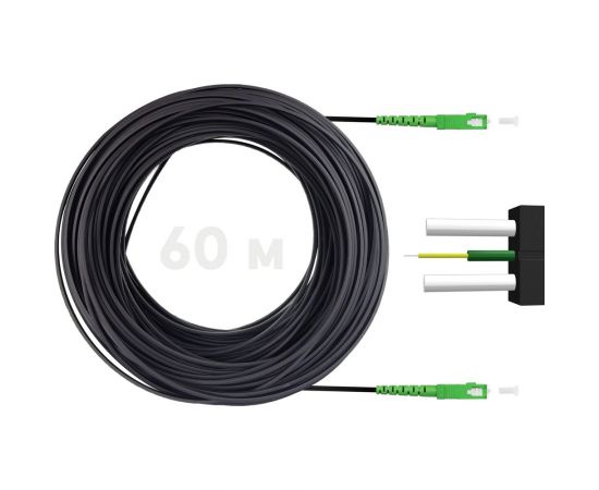 Оптический патч-корд KSC LIGHT PON SC/APC-SC/APC SM G.657A1 (9/125), FTTH drop, 32 мм LSZH - 60 м SC-SC-FRP-G657-1F-60 – изображение 2