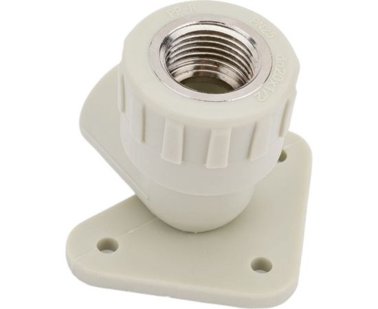 Полипропиленовый угольник Гроссис с креплением ВР 20-1/2" 0301811 – изображение 2