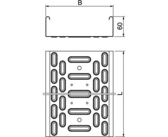 Кабельный перфорированный лоток OBO Bettermann LKS 60x150x3000 мм (аналог 50x150) 6048912 – изображение 3