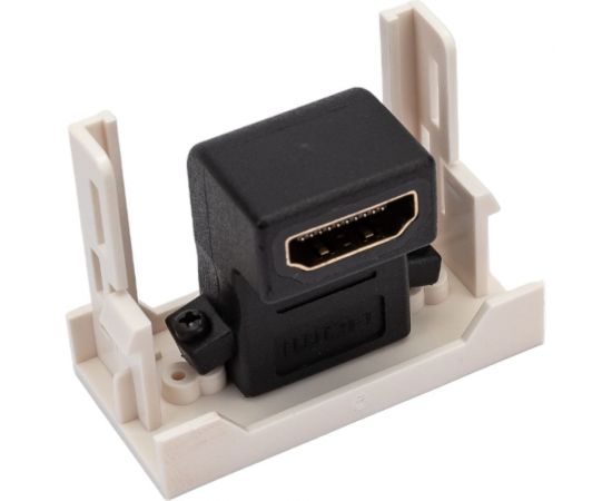 Вставка LANMASTER Mosaic 22.5x45, с угловым адаптером HDMI, мама-мама, белая LAN-WA-LP-HD90CP-WH – изображение 4