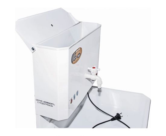 Дачный умывальник Вихрь КОМФОРТ, с подогревом, пластиковая мойка, цвет белый 74/4/9 – изображение 4