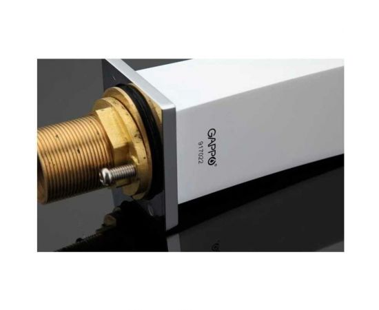 Смеситель для умывальника Gappo G1007-8 литой, п/гайку, белый/хром, картридж 35 537386 – изображение 8