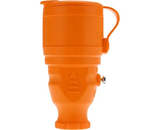 Переносная влагозащищенная розетка REXANT с крышкой, с заземлением, 16 А, IP44, каучук оранжевая 111-123 – изображение 10