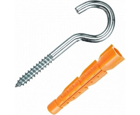 Шуруп-полукольцо Невский Крепеж 8x80 с полипроп. унив. дюбелем 12x71, 2 шт. - пакет нк 814331 