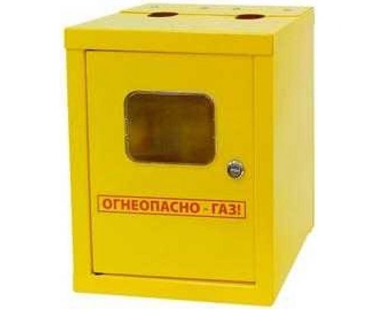 Шкаф для газового счетчика RISPA металлический, желтый, с дверцей, зад.стен., BK G4, В280хШ230хГ200 ШГСДЗС 1,2л 110 мм межосевое 
