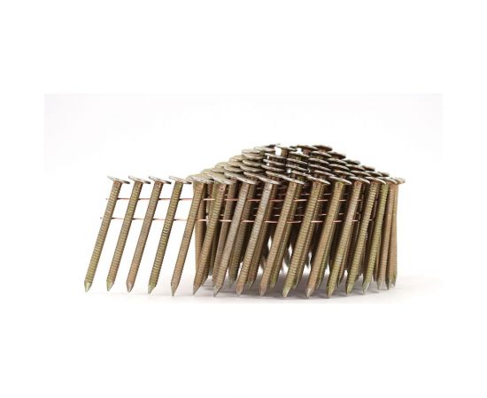 Барабанный кровельный гвоздь СПГФ 32х3.1 мм, ершеный, цинк желтопассивированный (Zn+Cr), 2160 шт. ГКБ_323.1_Ер_Пр_ЦнХр_СПГФ 