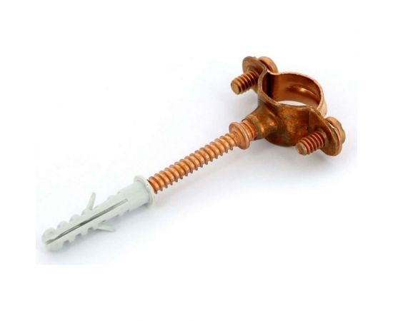 Хомут для труб Uni-Fitt 35 медный со шпилькой и дюбелем 851R3500 