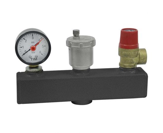 Группа безопасности RISPA STANDART(цвет красный/антик/графит) 3/4" 1.5 бара RTA-0105 