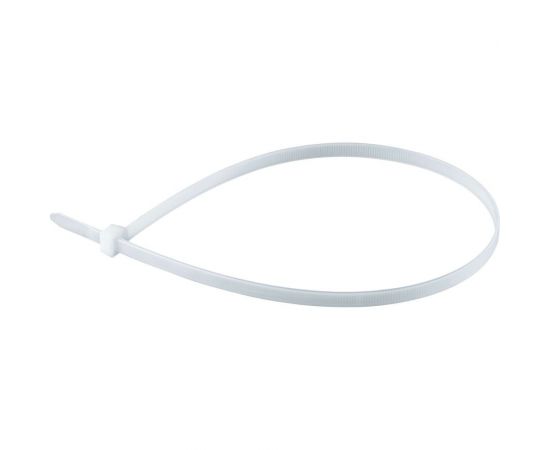 Хомут-стяжка РОССНА 4,8x400 белый, пластиковый, 100 шт. Р860818 