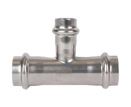 Переходной тройник ROMMER впр, 28x28x22, из нержавеющей стали, прессовой Rss-0014-282822 RG0091KSNOMPIK 