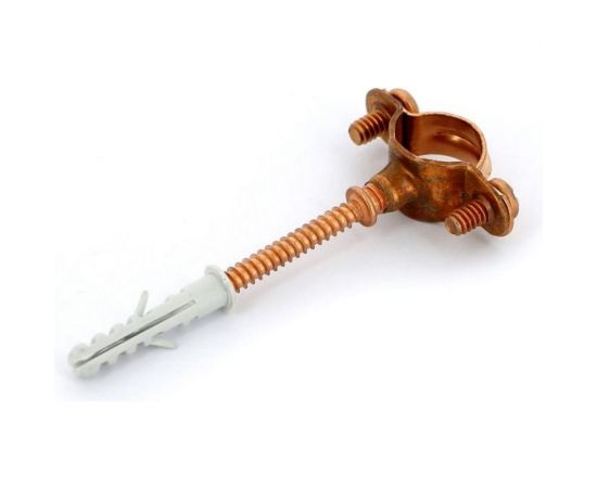 Хомут для труб Uni-Fitt 15 медный со шпилькой и дюбелем 851R1500 