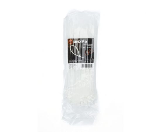 Нейлоновый хомут Вихрь 3.6х200 Б 100 шт 73/9/1/19 