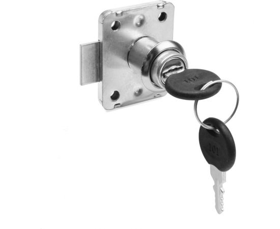 Мебельный замок ТУНДРА оцинкованный, 2 английских ключа 5078978 