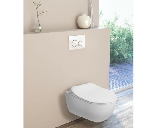 Подвесной безободковый унитаз Kale ZERO 2,0 в комплекте с сиденьем микролифт с функцией биде 00076736 – изображение 2