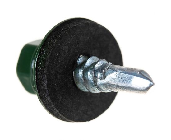 Кровельный саморез крепежная техника зеленый лист 300 шт 420258 БК – изображение 2