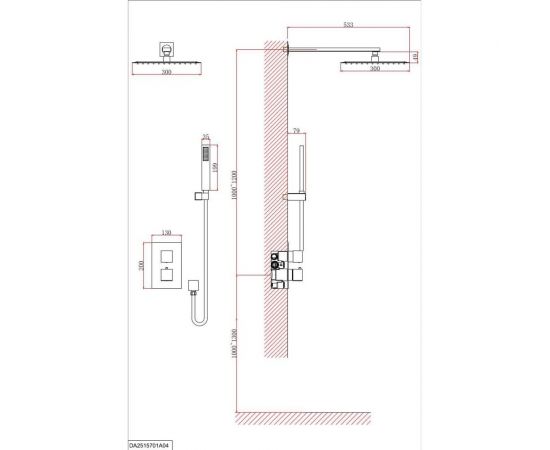 Встраиваемая термостатическая душевая система D&K Bayern.Liszt DA2515701A04 – изображение 2