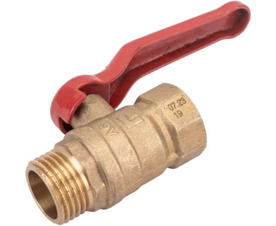 Шаровой полнопроходной кран DN.ru 11б27п1 ду15 ру16 латунь муфтовый (гайка-штуцер), рычаг D160-00296 – изображение 2