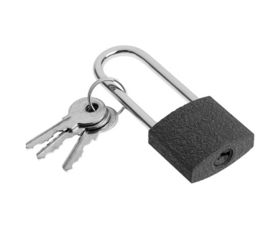 Навесной замок ТУНДРА основание 30 мм, длинная дужка, 3 ключа, подвес 9284051 – изображение 3