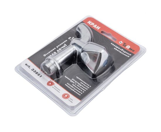 Водоразборный вентильный кран Terma 1/2 (дачный) хром 851 25662 – изображение 3