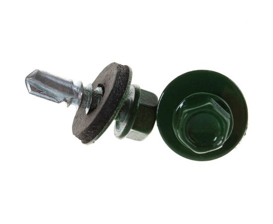 Кровельный саморез крепежная техника зеленый лист 300 шт 420258 БК – изображение 3